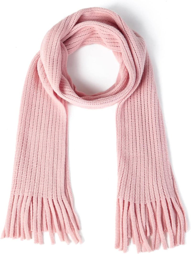 BEARUN Kids Knit Scarf Winter Fashion Solid Color Toddler Baby Scarves Neck Warmer Tassel Scarf for Boys Girls - Image 1
